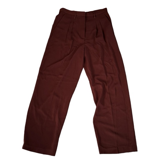 Jessica Simpson Size 12 Brown High Rise Wide Leg Pleated Trouser Pants Size 12 - Picture 1 of 4